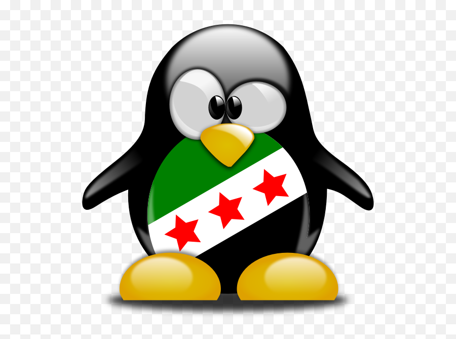 Syrian Tux - Cartoon Penguin Emoji,Syrian Flag Emoji