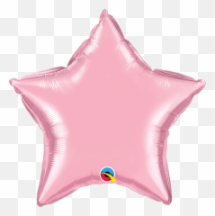 Star Pearl Pink - Pink Star Foil Balloons Emoji,Unicorn Emoji Pillow