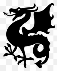 Dragon Silhouette - Medieval Dragon Vector Art Emoji,Dragon Head Emoji