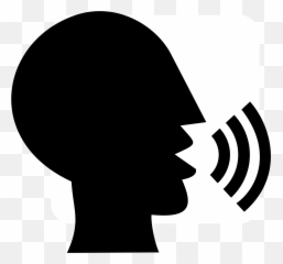 Silhouette Of A Person Speaking - Talking Clipart Emoji
