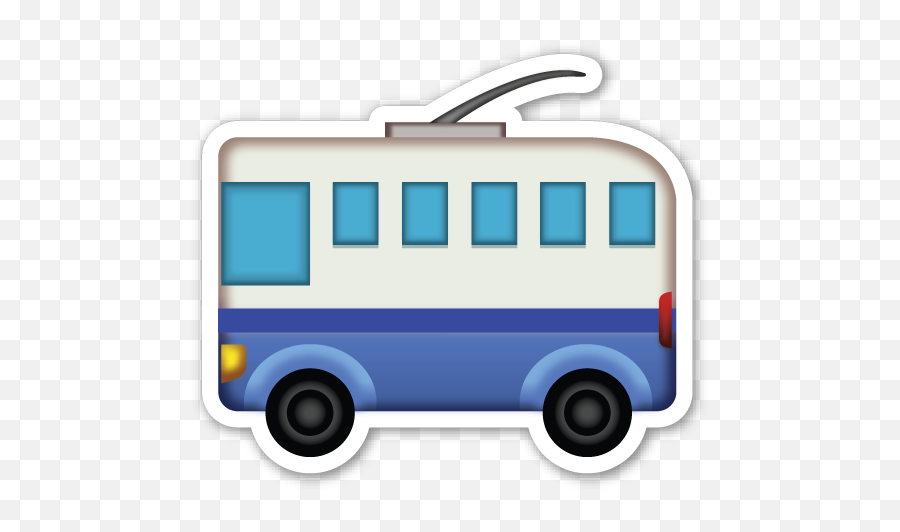 Trolleybus - Ambulance Emoji Png,Blue Car Emoji