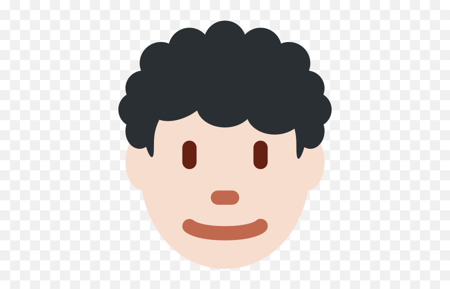 Light Skin Tone Curly Hair Emoji - Curly Hair Emoji Man,Hair Emoji