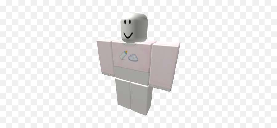 Milk Cloud Pink Crop Top - Kawaii White Shirt Roblox Emoji,Cloud Emojis