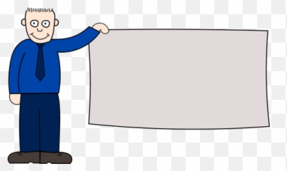 Male Holding Sign - Clip Art Emoji