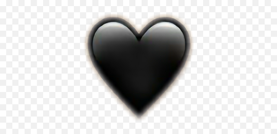 Emojis Iphone Blackheart Black Heart - Heart Emoji,Iphone Black Heart Emoji