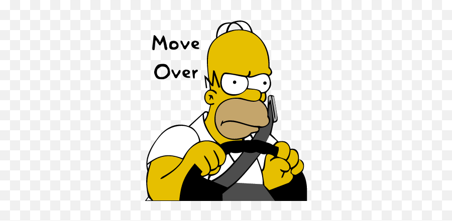 Homer Driving - Cartoon Emoji,Cowboy Emoji Meme