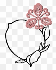 Peach Flower Frame - Portable Network Graphics Emoji
