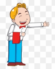 Clipart Images Waiter Transparent - Welcome To The Restaurant Emoji