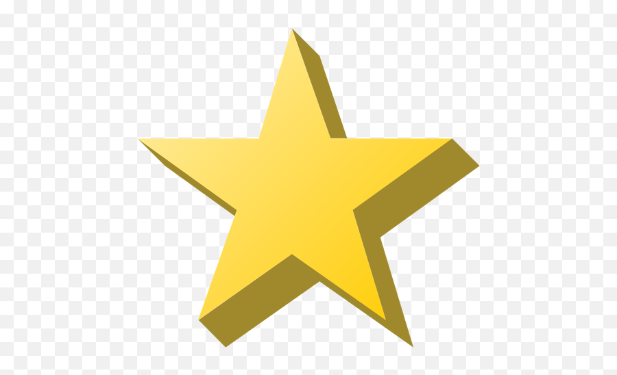 Vector Image Of Yellow Star With Shade - Transparent Star Animated Emoji,Star Wars Text Emoji