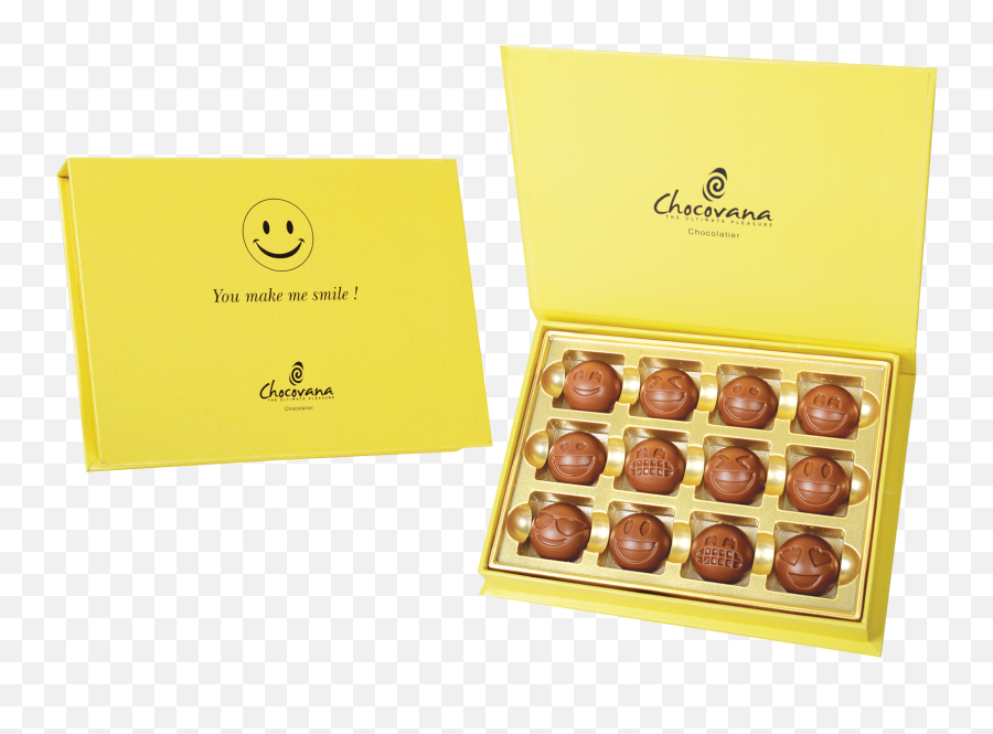 Gracious Emoji 12 Pcs Customized Belgian Chocolate - Box,Pc Emoji
