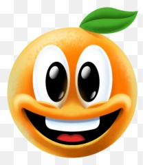 Media Orange - Smiley Emoji,Tangerine Emoji