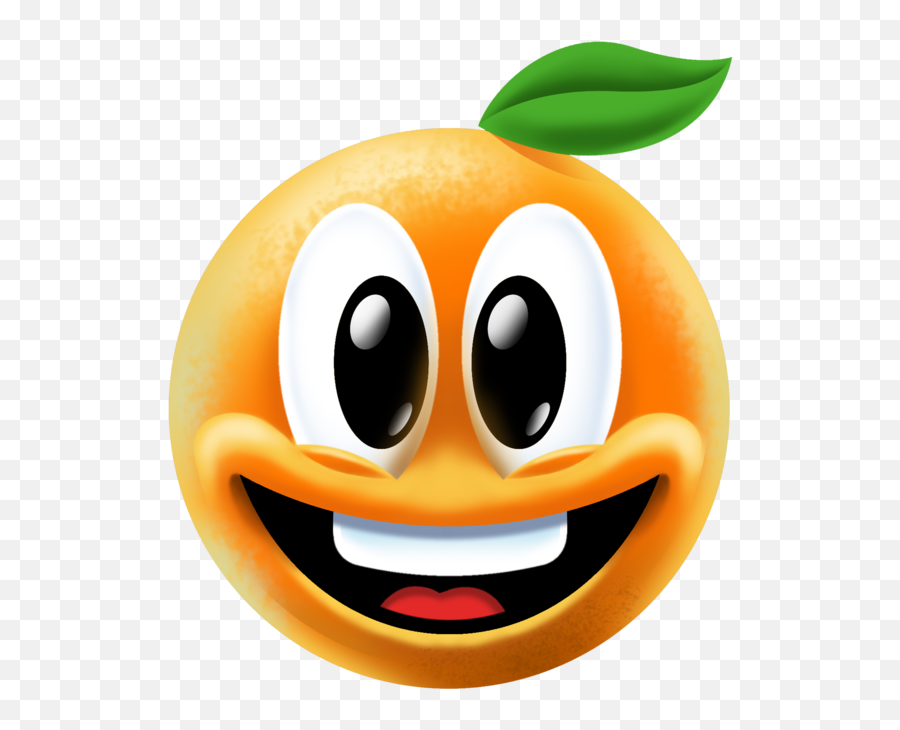 Media Orange - Smiley Emoji,Tangerine Emoji