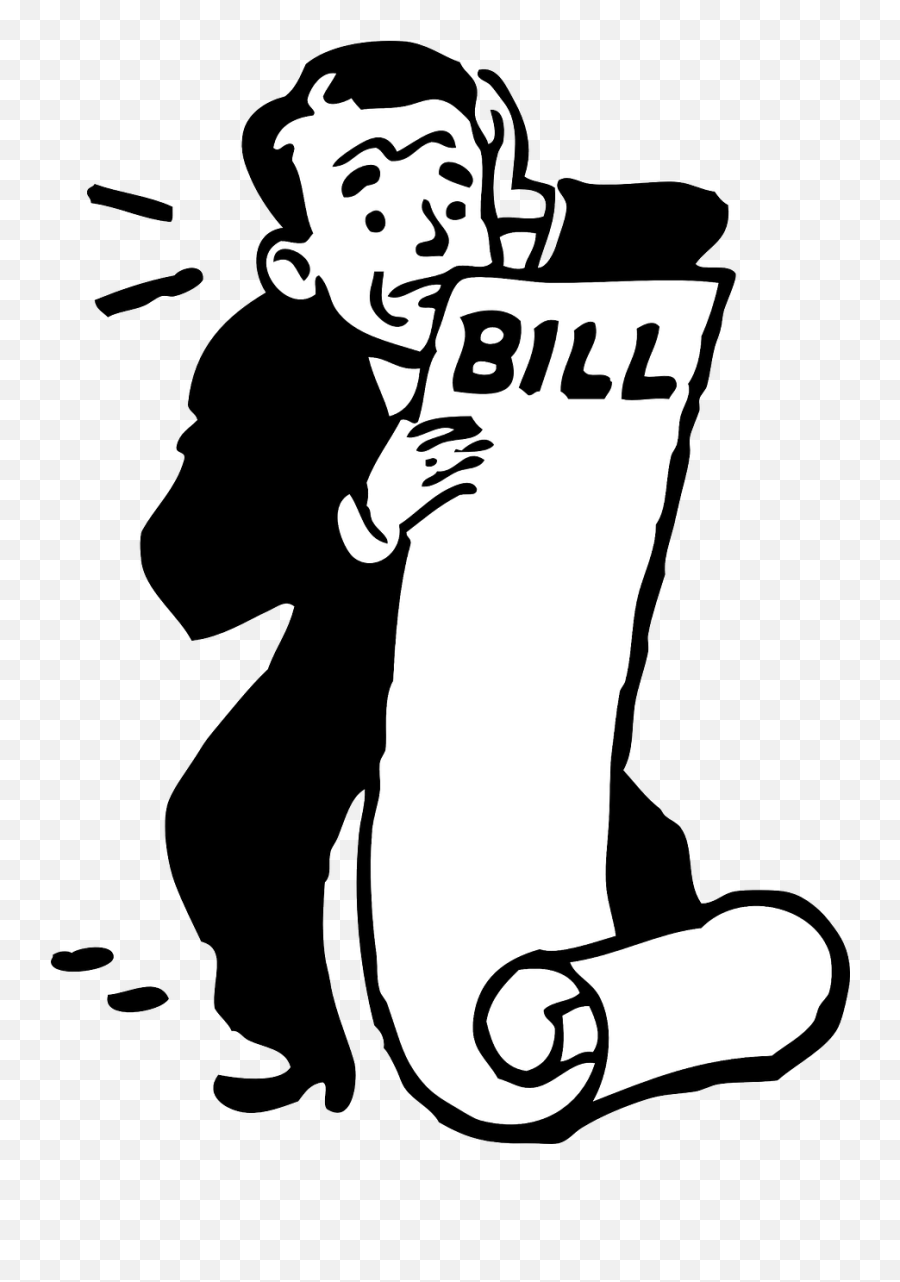 Worried Paying Bills Man Stressed - Bill Clipart Black And White Emoji,Frustrated Emoticon
