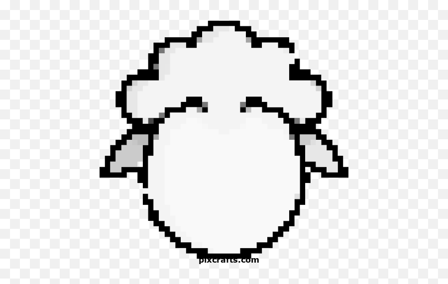 Sheep - Printable Pixel Art Japanese Pixel Art Easy Emoji,Sheep Emoticon