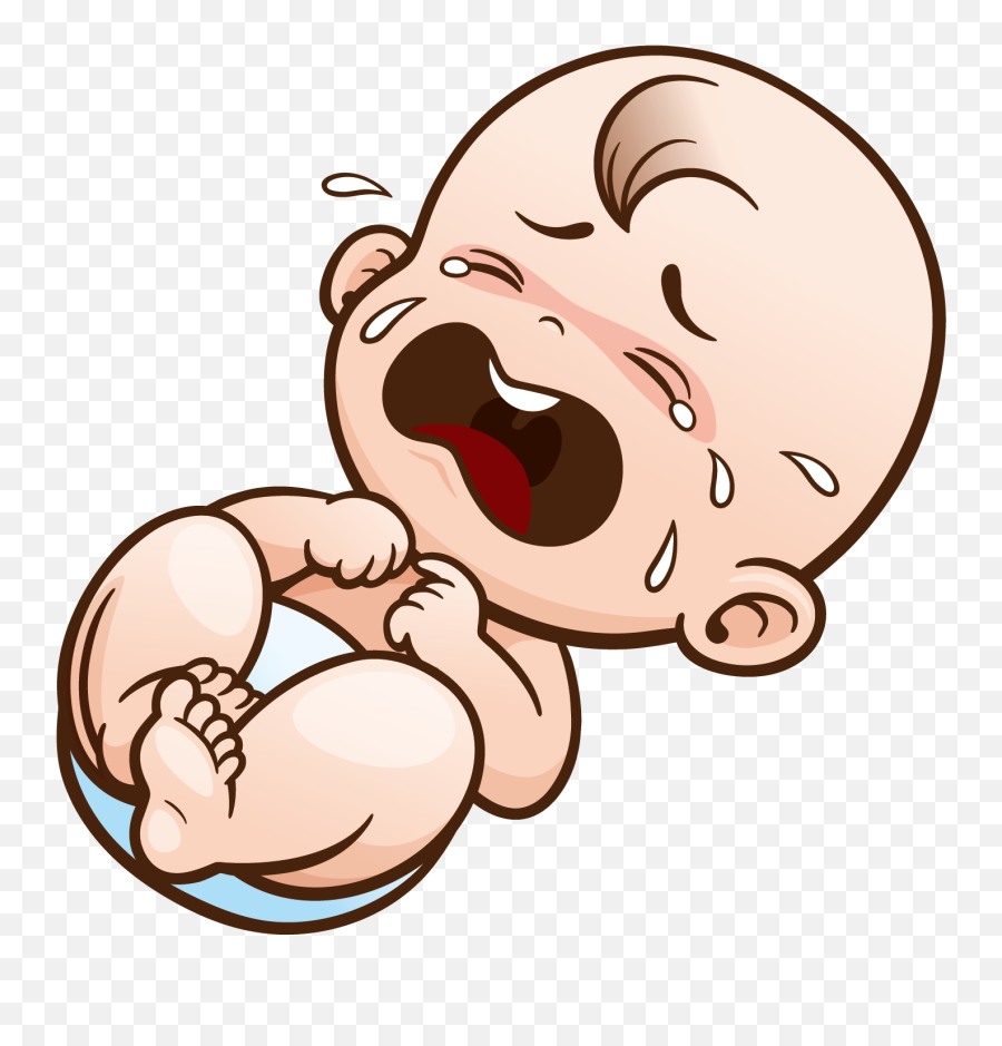 Baby Sad Cartoon Clipart - Desenho De Bebe Triste Emoji,Sleeping Baby Emoji