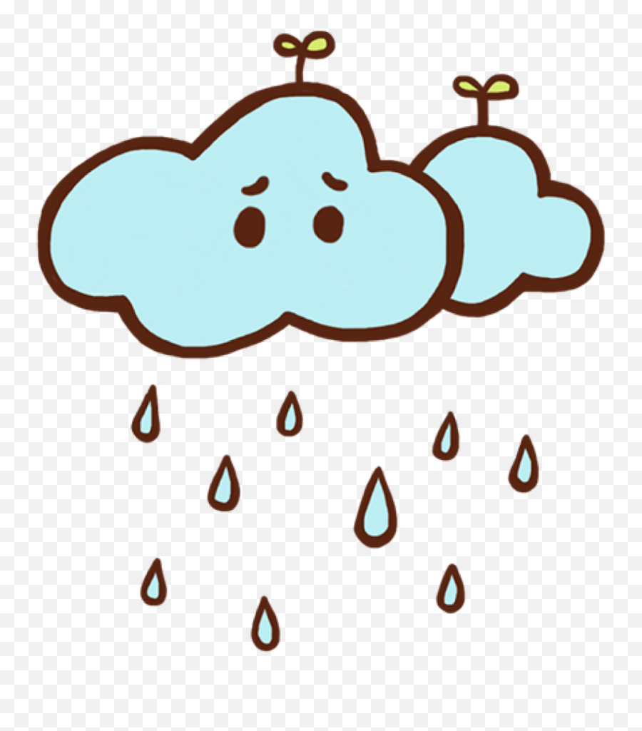 Emoji Cloud Drops Sad Sticker By - Dot,Drops Emoji