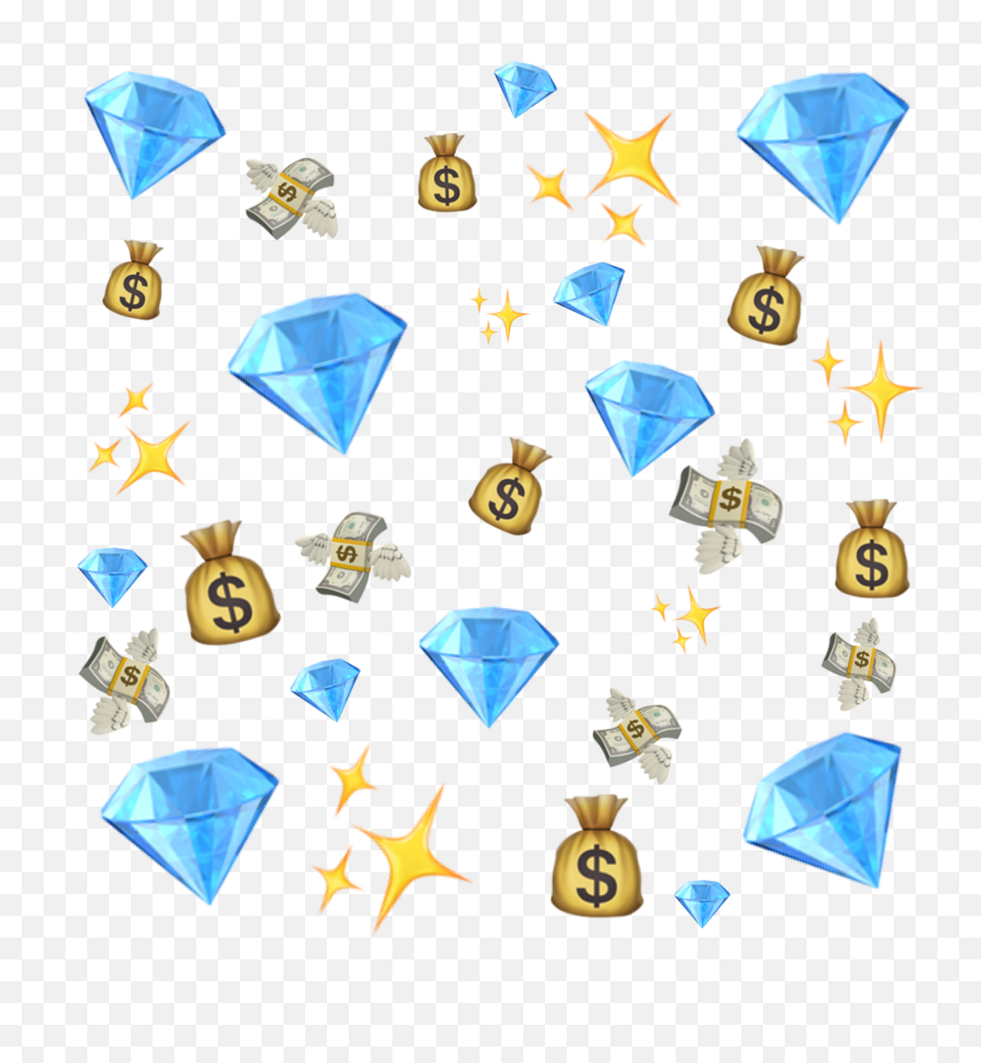 Emoji Emojibackground Blue Diamond,Moneybag Emoji