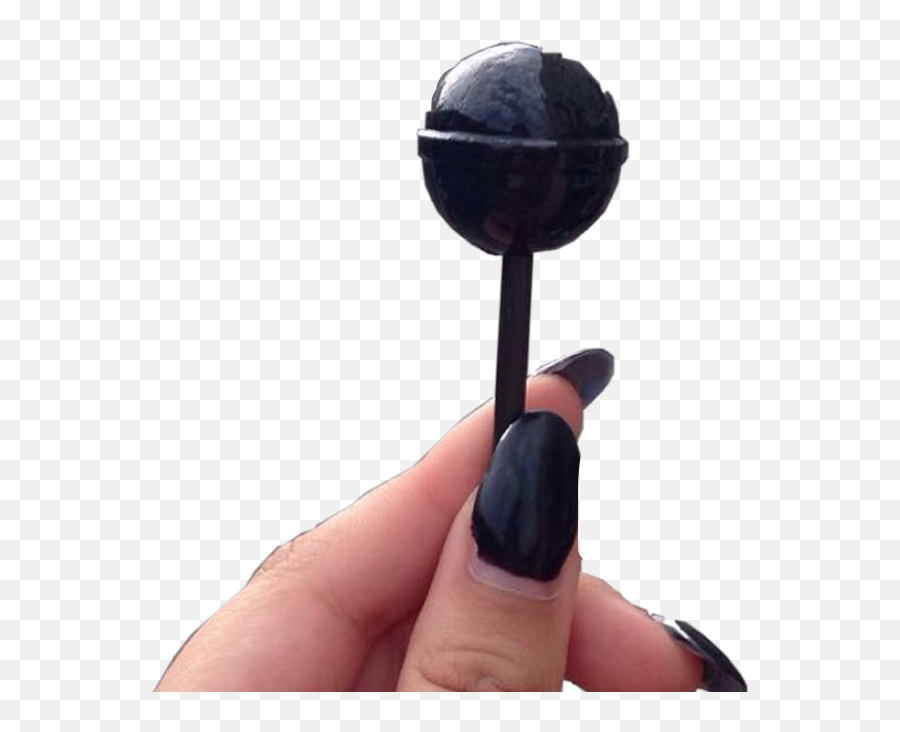 Black Hands Nailpolish Grunge Lollipop - Gear Shift Emoji,Black Nails Emoji