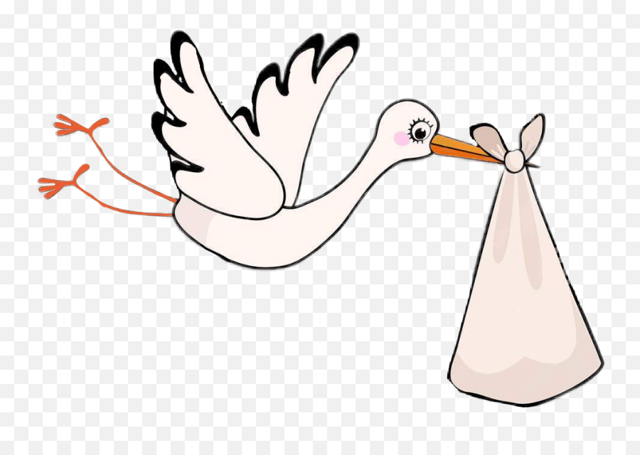 Freetoedit Sticker Stork Newborn Baby - Newborn Transparent Sticker Emoji,Stork Emoji