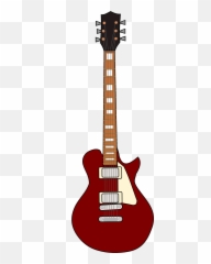 Electric Guitar Clip Art Free Vector - Cartoon Gibson Les Paul Emoji,Electric Guitar Emoji