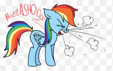 Explosion Clipart Rainbow - Dash Sneeze Emoji