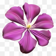 Purple Flower - Flower Transparent Background Clipart Emoji,Purple Flower Emoji