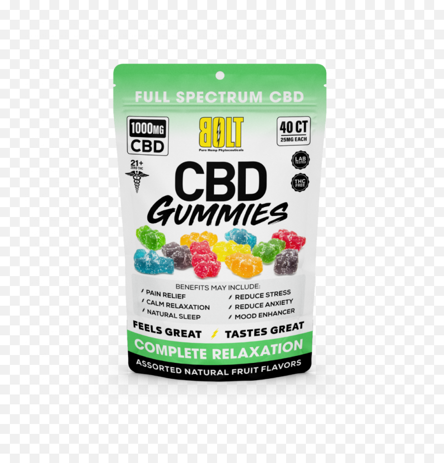 Bolt Cbd Gummies 1000mg 40ct - Seedless Fruit Emoji,Bolt Emoji