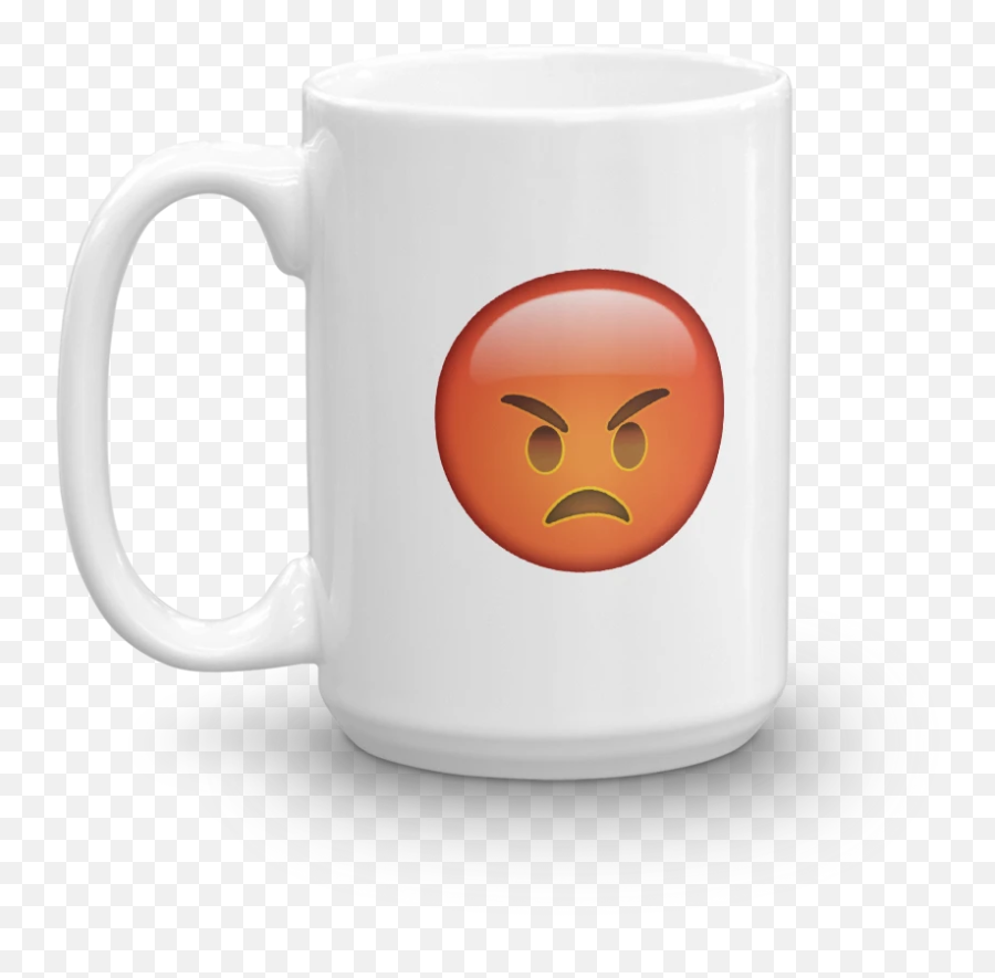 Angry Emoji Face 11oz 15 Oz Coffee Mug - Sisters Personalized Coffee Mugs,Cup Of Tea Emoji