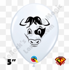 Qualatex 5 Inch Round Cow Balloons 100ct - Emoji