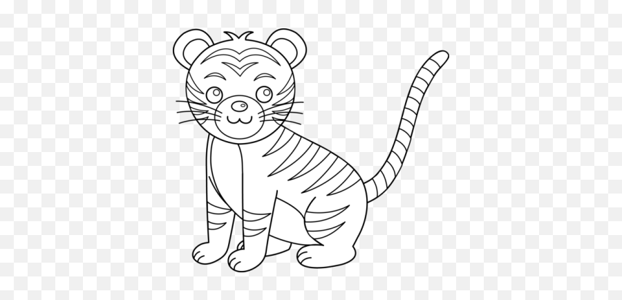 Free Png Images - Dlpngcom Black And White Tiger Clipart Png Free Emoji,White Tiger Emoji