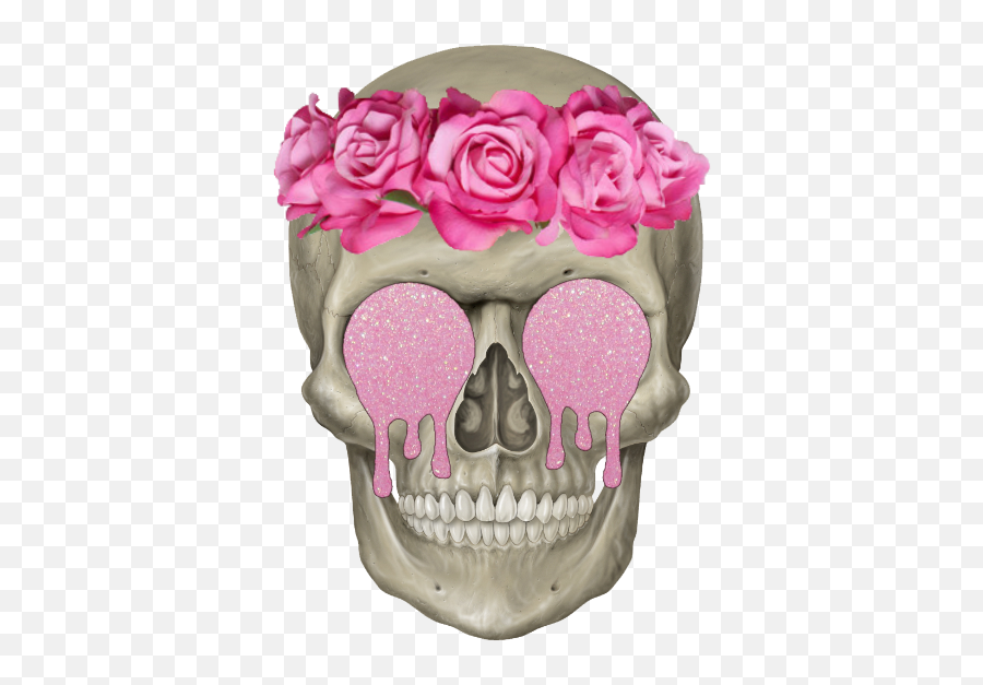 I M Following Back Instantly X - Head Skull Anterior View Emoji,Flower Crown Emoji