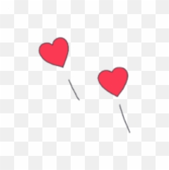 hearts balloon red soft tiny messy Sticker by - Girly Emoji