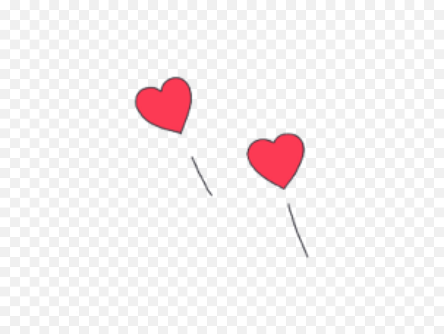 Hearts Balloon Red Soft Tiny Messy Sticker By - Girly Emoji,Tiny Black Heart Emoji