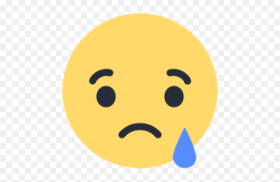 Facebook Sad React Button - Smiley Emoji,Facebook Sad Emoji