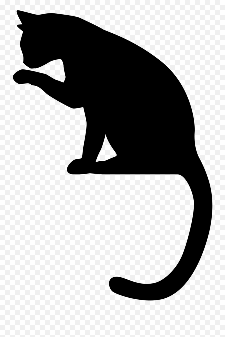 Wildcat Paw 2 Png Svg Clip Art For Web - Download Clip Art Cat Licking Paw Silhouette Emoji,Wildcat Emoji