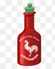 Sriracha Bottle - Glass Bottle Emoji,Hot Pepper Emoji