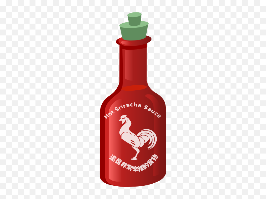 Sriracha Bottle - Glass Bottle Emoji,Hot Pepper Emoji