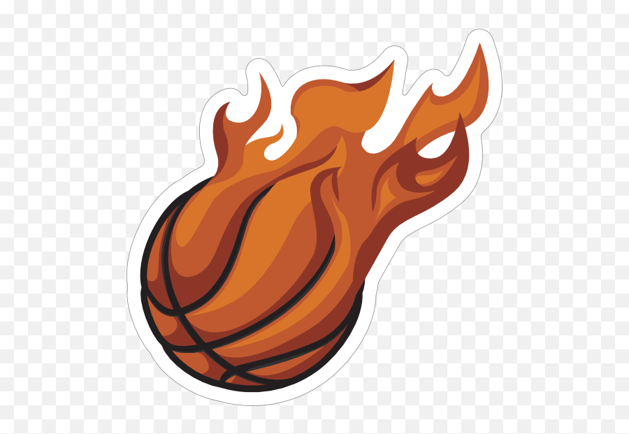 Basketball On Fire Sticker - Basketball On Fire Emoji,Emoji Basketball