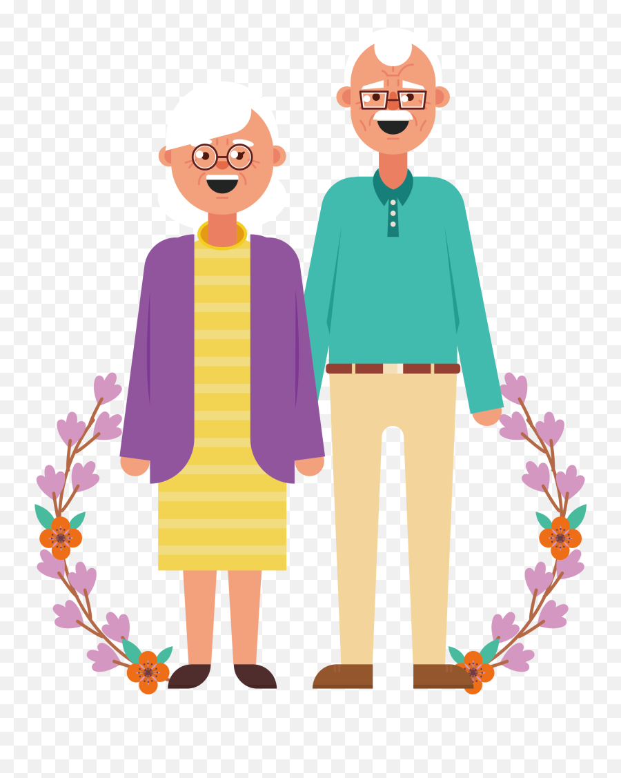 Grandma Clipart Grandfather Indian - Indian Grandfather And Grandmother Emoji,Car Grandma Flower Emoji
