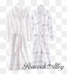 Peacock Alley Striped Plush Robe - Overcoat Emoji,Emoji Robe