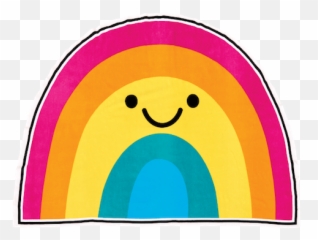 Oversized Towel - Circle Emoji,Rainbow Emoticon