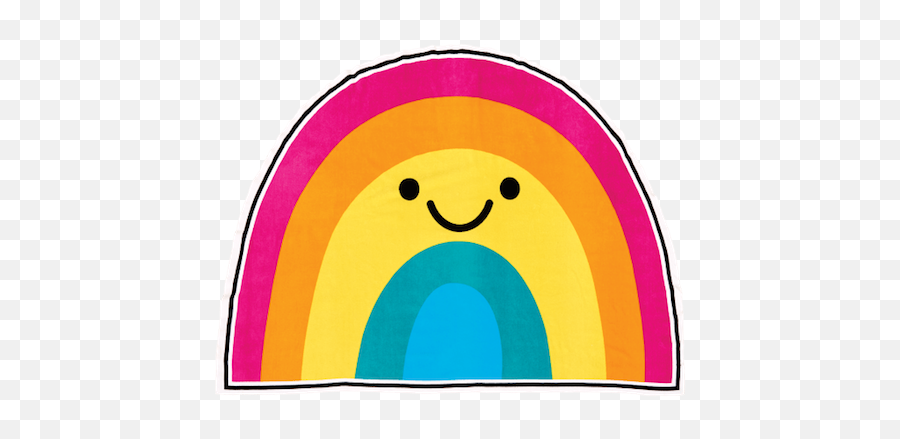Oversized Towel - Circle Emoji,Rainbow Emoticon