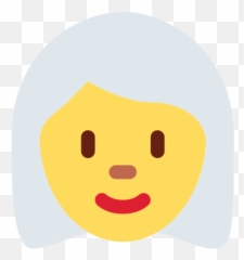 White Hair Emoji Meaning With Pictures - Circle