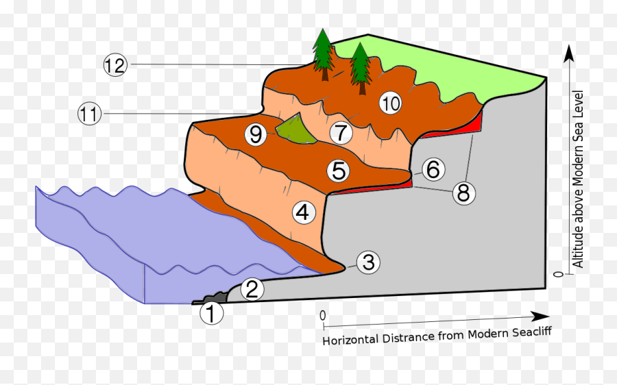 Marine Terrace Diagram - Marine Terrace Diagram Emoji,Emoji Level 11