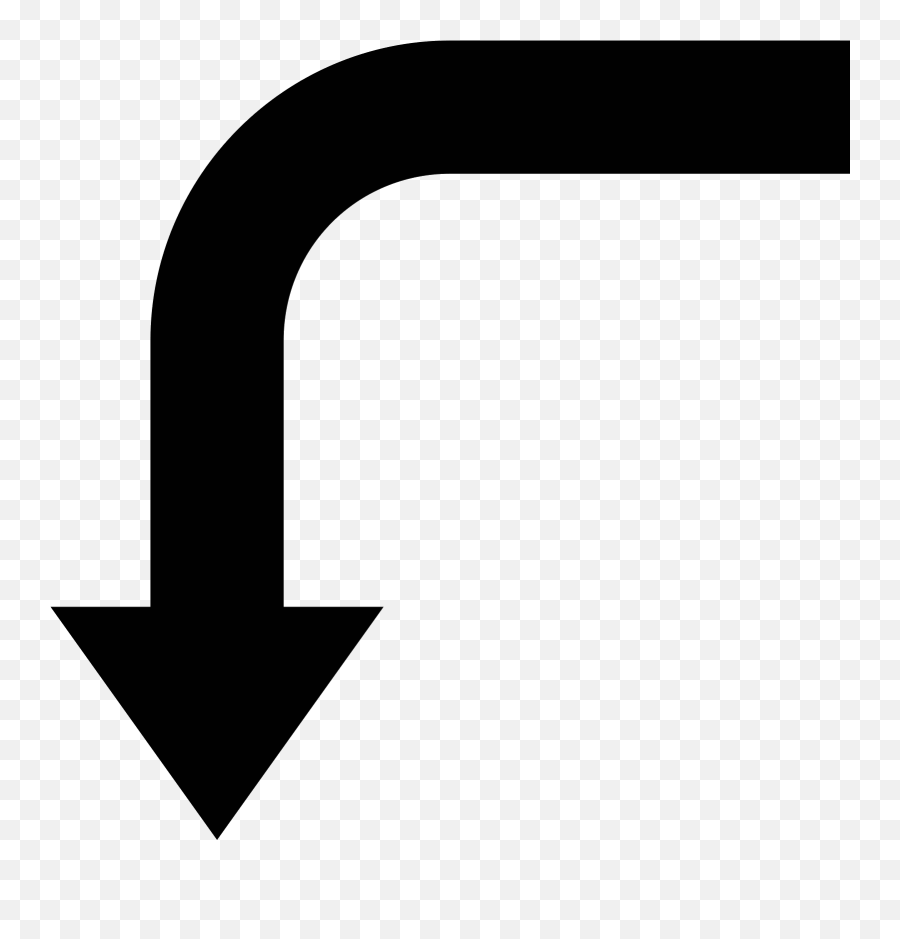 Download Left Down 2 Icon - Left Down Arrow Icon Emoji,Left Arrow Emoji