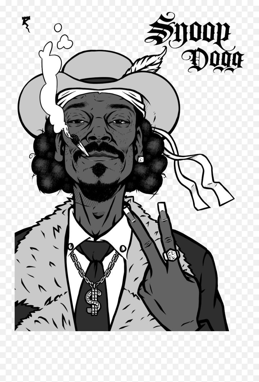 Snoop Dogg Png - Snoop Dogg Cartoon Drawing Emoji,The Rapper Game Emoji