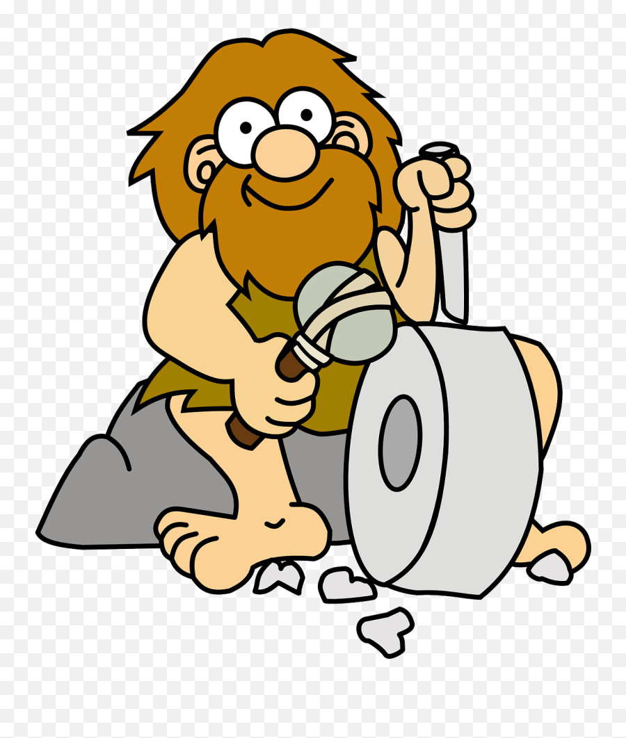 Caveman Primeval Primitive Man Person - Caveman Clipart Emoji,Raise The Roof Emoticon