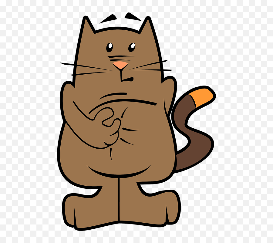 Free Anthropomorphic Cartoon Images - Cat Clothespin Nose Emoji,Cat Paw Emoticon