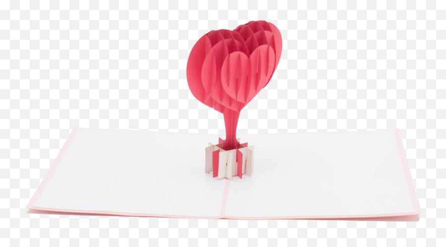 Red Balloon Heart Pop Up Card - Heart Emoji,Red Balloon Emoji