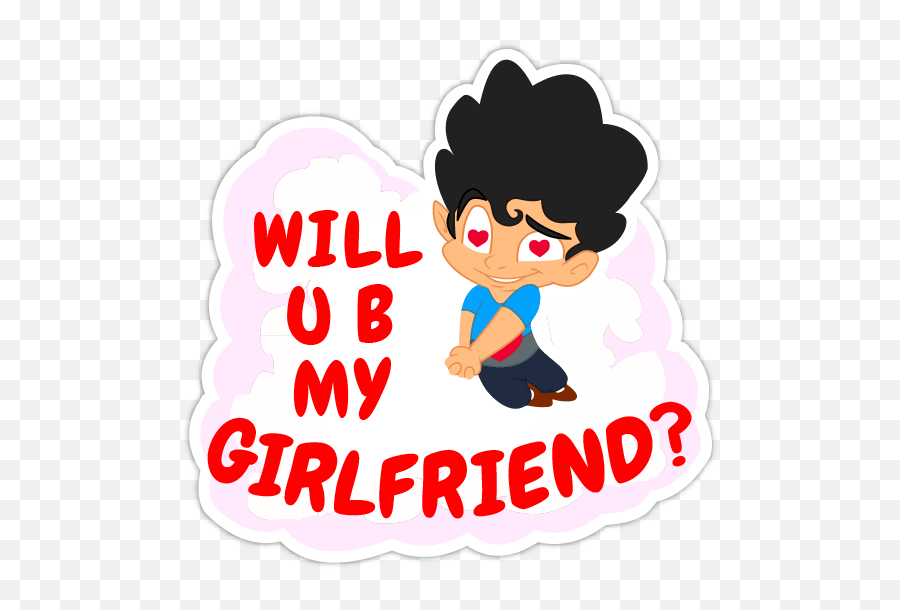 Valentine - Will Ub My Girlfriend Emoji,Valentine Emoticons
